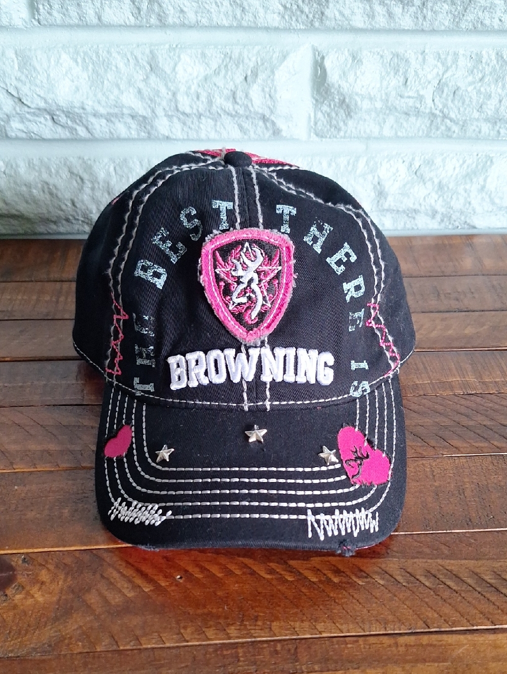 Y2k Browning Pink And Black Country Trucker Hat
